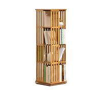 Libreria girevole a 360° rotonda mobile libreria espositore alto scaffale portaoggetti angolare in legno libreria da pavimento per soggiorno camera da letto piccolo spazio ripiani A4 inclusi