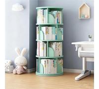 Libreria Girevole A 360°, Torre Libreria Rotante In Legno, Scaffale Circolare E Design Angolo · Libreria Moderna Per Piccoli Spazi, Camera Da Letto, Studio E Bambini(Green,4Tier)