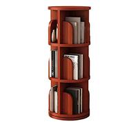 Libreria girevole a 6 ripiani, girevole a 360°, in legno massello, elegante contenitore per bambini e adulti, elegante finitura in legno, 46 x 99 cm, perfetta per arredamento soggiorno