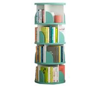 Libreria girevole a più livelli, semplice scaffale for soggiorno, spazio di archiviazione sufficiente for l'uso(Green+white,126*46cm)