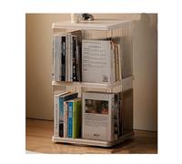 Libreria girevole ad alta capacità per bambini, per libri illustrati, design salvaspazio, facile da montare, forma quadrata (69,5 x 36 cm)