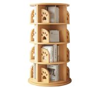 Libreria girevole creativa a più livelli in legno massello, con disposizione a ripiani, lucidata for evitare urti.(135*52cm)