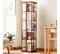 Libreria girevole, espositore a 360° da pavimento, libreria salvaspazio angolare per casa, ufficio, soggiorno