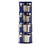 Libreria girevole multilivello Semplice scaffale portaoggetti for soggiorno Ampia capacità di stoccaggio Forte carico(Blue,130 * 45 cm)