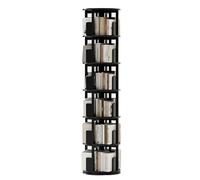 Libreria girevole multilivello Semplice scaffale portaoggetti for soggiorno Ampia capacità di stoccaggio Forte carico(Black,193 * 45 cm)