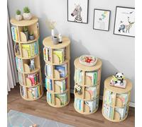 Libreria Girevole per Bambini Libreria Girevole a 5 Livelli per Bambini Espositore Girevole a 360° Libreria Esagonale da Pavimento in Legno Scaffale Angolare Girevole, 6 Strati