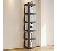 Libreria girevole pieghevole - Libreria girevole a 360° per piccoli spazi, ideale per camera da letto o sala studio, disponibile nelle opzioni a 1/2/3/4/5 livelli