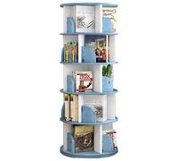 Libreria girevole, telaio rotante rinforzato, legno moderno e design, scaffale multifunzionale per la casa capacità portante spazio sufficiente spazio di archiviazione a 360 display libreria rotante