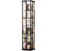 Libreria girevole, torre espositiva rotante a 360°, organizer salvaspazio per riporre libri da pavimento in camera da letto