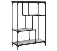 vidaXL Libreria Grigio Sonoma 81x36x115 cm Legno Multistrato e Acciaio