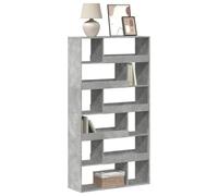 Libreria Grigio Cemento 100x33x187.5 cm Modern Bookshelf in Truciolato Wood for Living Room & Office Storage, Industrial Style Shelf with 5 Adjustable Shelves, Sturdy & Spacious Design