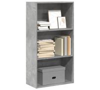 Libreria Grigio Cemento 60x30x114 cm in Legno Multistrato, Modern Bookcase with Open Shelves for Living Room & Bedroom, Durable Chipboard Storage Unit for Books, Decor & Media Organization