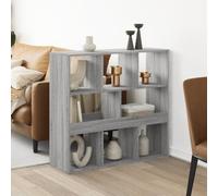 Libreria Grigio Sonoma 100x33x94.5 cm in Truciolato, Modern Bookshelf with 5 Shelves, Sturdy Wooden Storage Unit for Living Room & Office, Space-Saving Design, Easy Assembly, Gray Finish