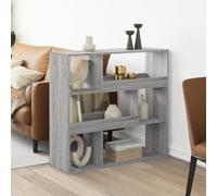 Libreria Grigio Sonoma 100x33x94.5 cm, Modern Wooden Bookshelf for Living Room & Office, Sturdy Particle Board Storage Shelf with 5 Adjustable Shelves, Space-Saving Furniture in Gray Finish