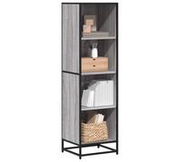 Libreria Grigio Sonoma 40x35x139 cm in Legno Multistrato - Modern Bookshelf with 4 Spacious Shelves, Industrial Style Storage Unit for Living Room, Bedroom, Office Sturdy Particle Board & Metal Frame