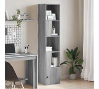 Libreria Grigio Sonoma 40x36x189 cm in Legno Multistrato - Modern Bookshelf with 4 Shelves for Home Office Durable Multilayer Wood Storage Unit for Books, Decor More Easy Assembly & Maintenance