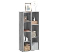 Libreria Grigio Sonoma 50x25x105 cm in Legno Multistrato, 7-Shelf Bookcase for Home & Office, Sturdy Multilayer Wood Storage Shelf for Books, Decor, Photos, Durable & Easy to Clean Modern Design