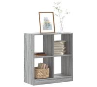 Libreria Grigio Sonoma 68. 5x32x75 cm in Legno Multistrato - Modern Bookshelf with 4 Shelves for Home Office, Sturdy Plywood Storage Unit for Books, Decor, Easy to Clean & Space Saving Design