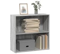 Libreria Grigio Sonoma 80x30x77 cm in Legno Multistrato, Modern Bookshelf with 4 Shelves for Living Room & Bedroom, Durable Particle Board Storage Unit for Books, Decor, Easy to Clean & Assemble
