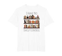 Libreria Halloween I Have No Shelf Control Maglietta, Uomo Taglie Grandi, Bianco, 6X Tall