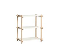 Libreria HAY Woody Shelving 2.0 Piccolo Bianco Mandorla/acciaio