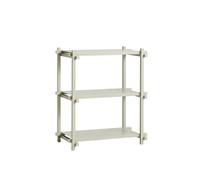 Libreria HAY Woody Shelving 2.0 Piccolo Grigio Fumo/acciaio