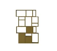Libreria Impilabile Configurazione 2 Marrone-Verde