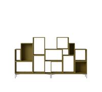 Libreria Impilabile Configurazione 3 Marrone-Verde