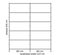 LIBRERIA IN ALLUMINIO K3+ KRIPTONITE per casa e ufficio - COMPONIBILE