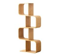 Libreria in bambù, scaffale multipiano dal pavimento al soffitto, design creativo e di lusso, grande capacità per libri e decorazioni, mobili semplici per la casa