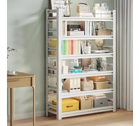 Libreria in ferro battuto per la casa, da pavimento multistrato, libreria per bambini, scaffale per libri per studenti, per soggiorno, scaffale metallo garage(60 * 40 * 190cm/13.6 * 15.7 * 74.8in)