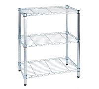 Libreria in KIT-3 Ripiani Archimede 36x60xh75 cm - peso 5,16 kg , montante da 2,6 cm Cromo Lucido cromo