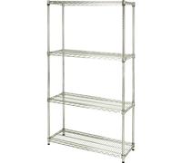 Libreria in KIT-4 Ripiani - 120x35xh168 cm - peso 20,2 kg montante da 2,6 cm Archimede Cromo lucido cromo