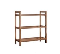Libreria in Legno a 3 Ripiani, Libreria Alta 68 cm, Scaffale Libreria in Legno con Ripiani Aperti, for Soggiorno, Vetrina da Esterno(70x25x68cm)
