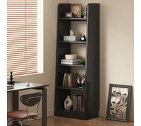 Libreria in legno a 5 ripiani, autoportante, salvaspazio, per soggiorno e camera da letto