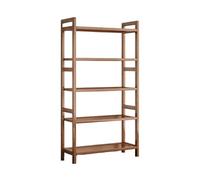 Libreria in Legno a 5 Ripiani, Libreria Alta 126 cm, Scaffale Libreria in Legno con Ripiani Aperti, for Soggiorno, Vetrina da Esterno(35x25x126cm)