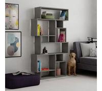 Libreria in Legno Cemento Orizzontale Verticale Bifacciale Moderna