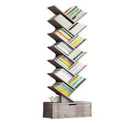 Libreria in legno con cassetto, scaffale a 14 ripiani per soggiorno e camera da letto