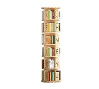 Libreria in legno girevole a 360°, scaffale portaoggetti a 6 ripiani per studenti e camere da letto, per libri fotografici compatti, design moderno salvaspazio, ideale per casa e ufficio