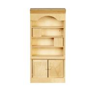 Libreria In Legno Grezzo Per Casa Delle Bambole Con Libri Mobili Miniature 1:12