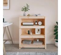 Libreria in Legno Massello di Pino 80x35x97 cm, Rustic Wood Bookshelf for Living Room & Bedroom, Sturdy Pine Shelf with 5 Tier Storage Space, Durable & Spacious Furniture for Home Office Decor
