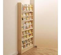 Libreria in legno massello dietro la porta, organizer per camera da letto, soggiorno, casa, ufficio, stretta 10 cm, espositore da pavimento