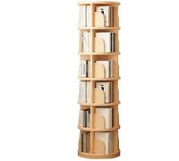 Libreria in legno massiccio girevole a 360° libreria creativa da pavimento scaffale multifunzionale per il soggiorno scaffale per l'apprendimento dei bambini scaffale per l'archiviazione ad alta porta