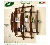 Libreria In legno Modello LUNA 150x30xh150 cm in legno colore noce noce