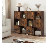 Libreria in legno Scaffale da ufficio Schedario Organizzatore di stoccaggio Display con 6 scomparti per soggiorno camera da letto