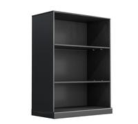 Libreria in legno senza porte, 91,4 x 78,7 x 40,6 cm, armadietto per cucina, camera da letto, ingresso, soggiorno, sala da pranzo, nero