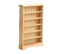 Libreria in miniatura a 6 livelli per case delle bambole in scala 1:12, decorazione piccola libreria in legno, espositore per mobili, ornamento per librerie