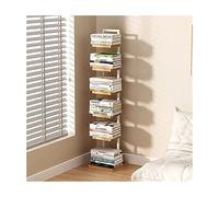 Libreria in piedi sulla colonna vertebrale, libreria industriale in metallo a 6 livelli, libreria a mensola aperta da terra, installazione su un lato o su due lati, espositore for libri, foto, opere d