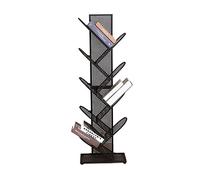 Libreria indipendente organizer a 9 livelli scaffale per albero compatto scaffale portaoggetti griglia metallica libreria verticale piccolo spazio libreria per soggiorno studio ufficio (colore: verde