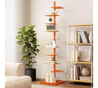 Libreria invisibile, colonna vertebrale in metallo, design aperto e stretto per piccoli spazi, ideale per riporre libri, CD e decorazioni per la casa